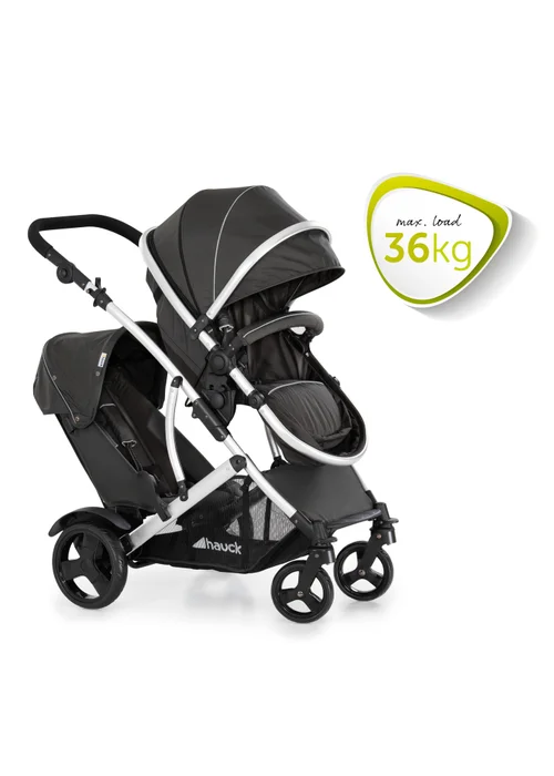Hauck Black Duett 2 Tandem Pushchair - No Size Image 2