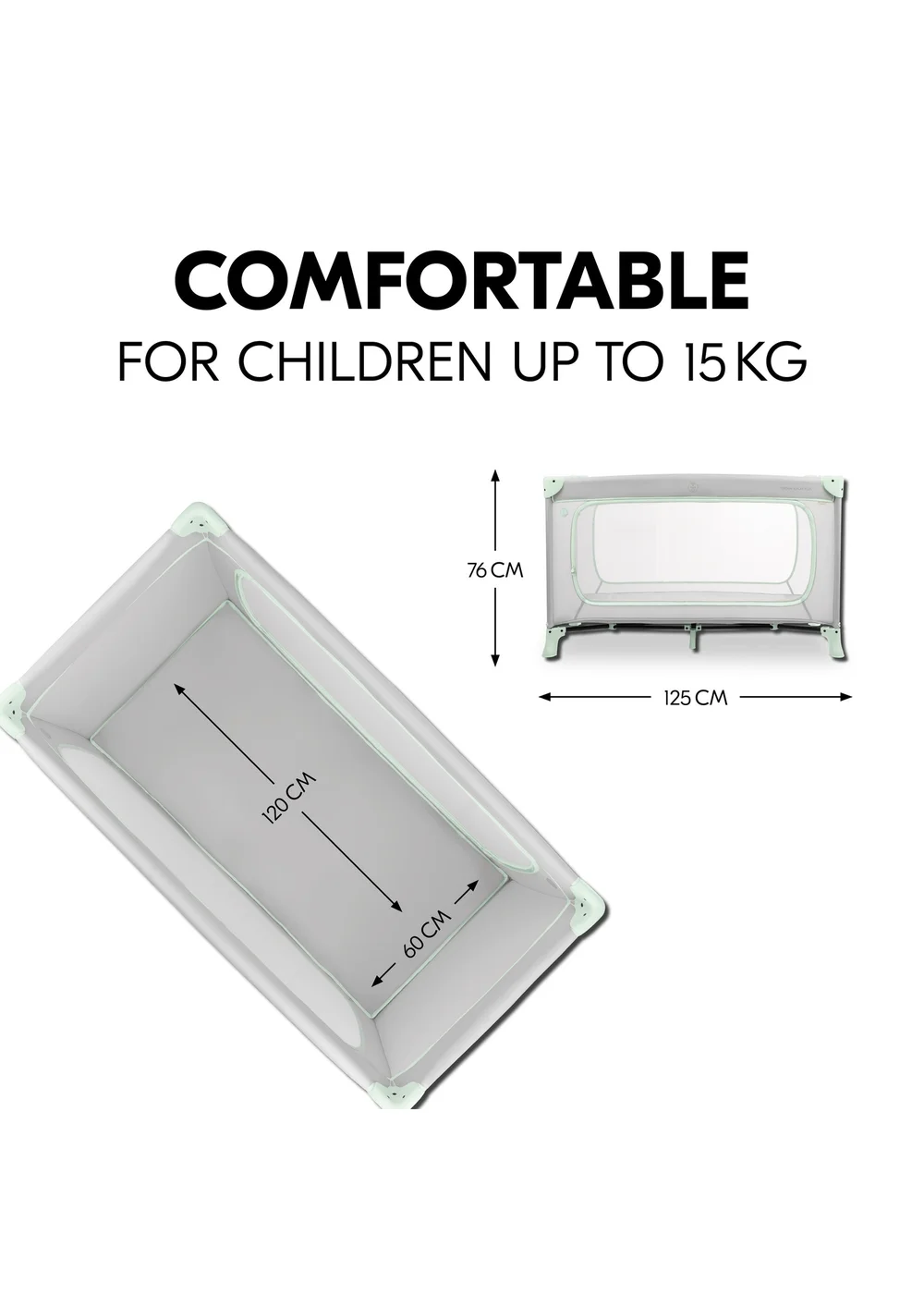 Hauck Mint Dream N Play Plus Travel Cot - No Size Image 3