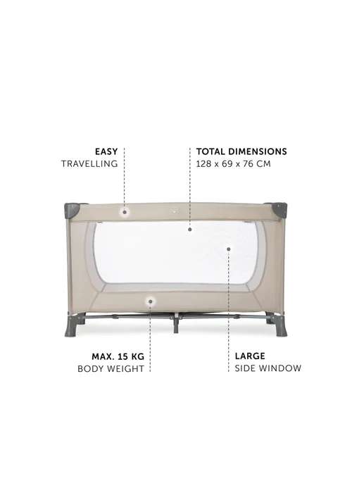 Hauck Beige Dream N Play Travel Cot - One Size Image 3