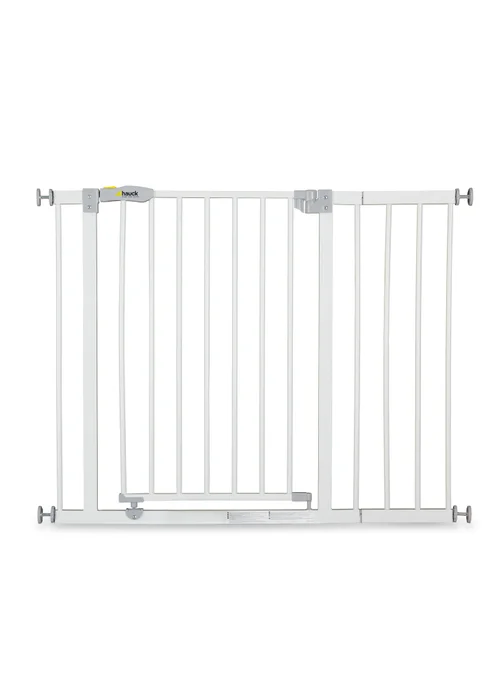 Hauck White Open N Stop Safety Gate (+ 21cm Extension) - One Size Image 1