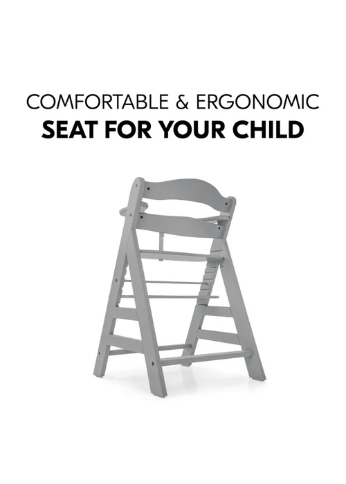 Hauck Grey Alpha+ Wooden Highchair - No Size Image 4