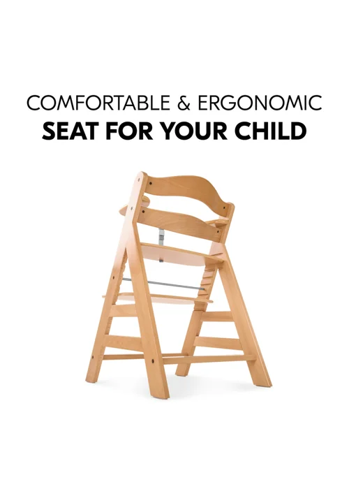 Hauck Natural Alpha+ Wooden Highchair - No Size Image 4