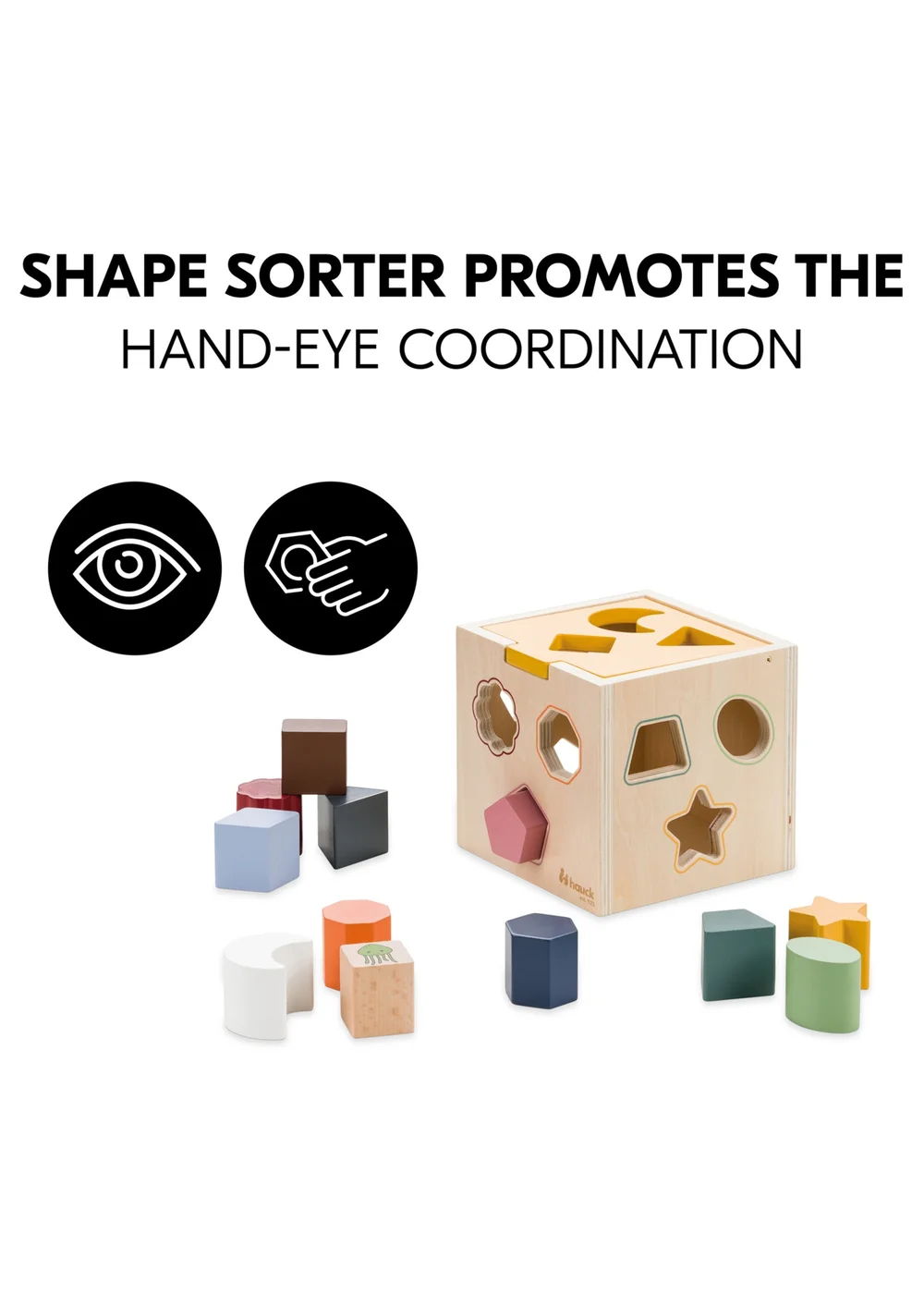 Hauck Sort N Tidy Wooden Sorting Cube - One Size Image 3