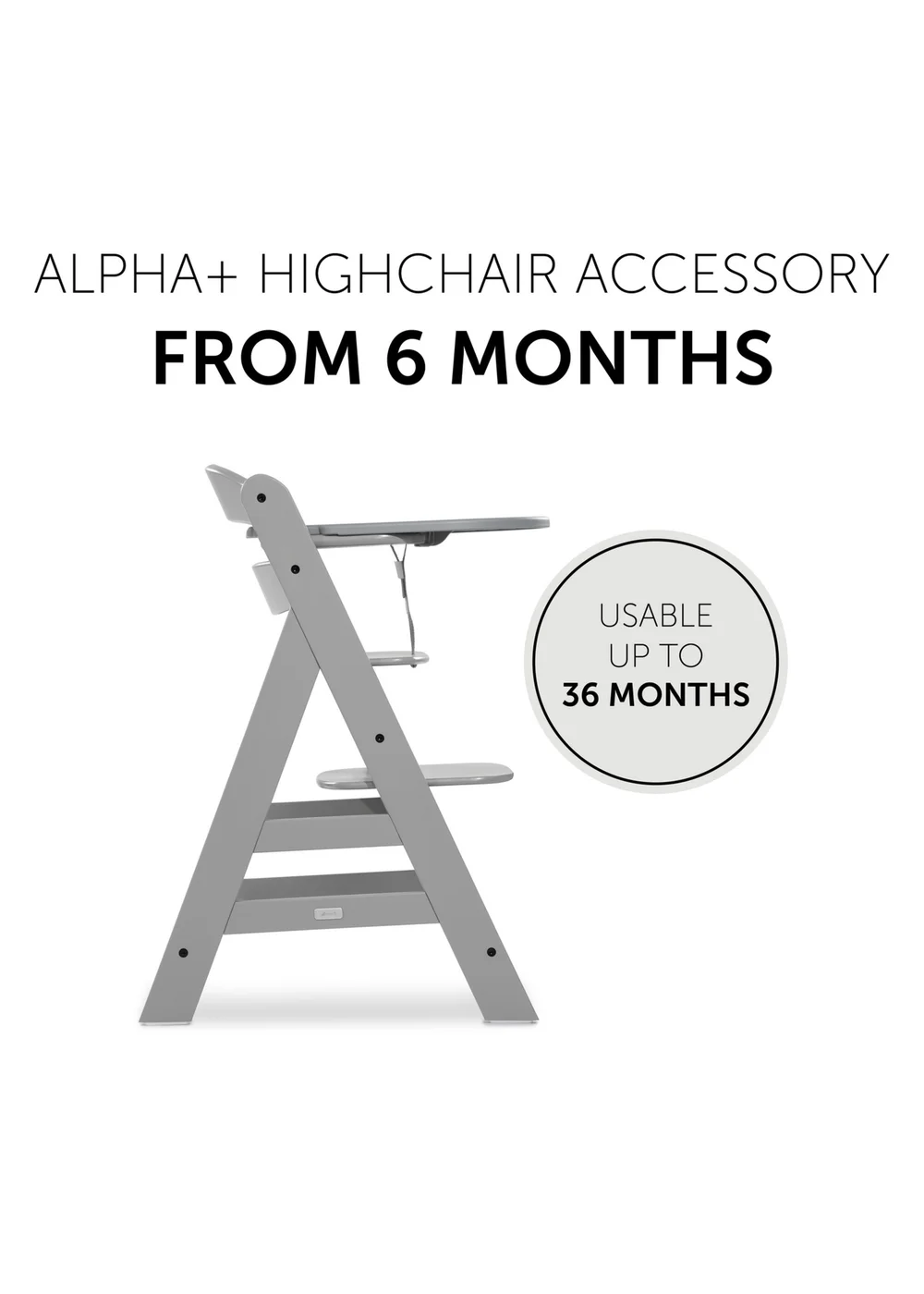 Hauck Grey Alpha Click Tray - No Size Image 5