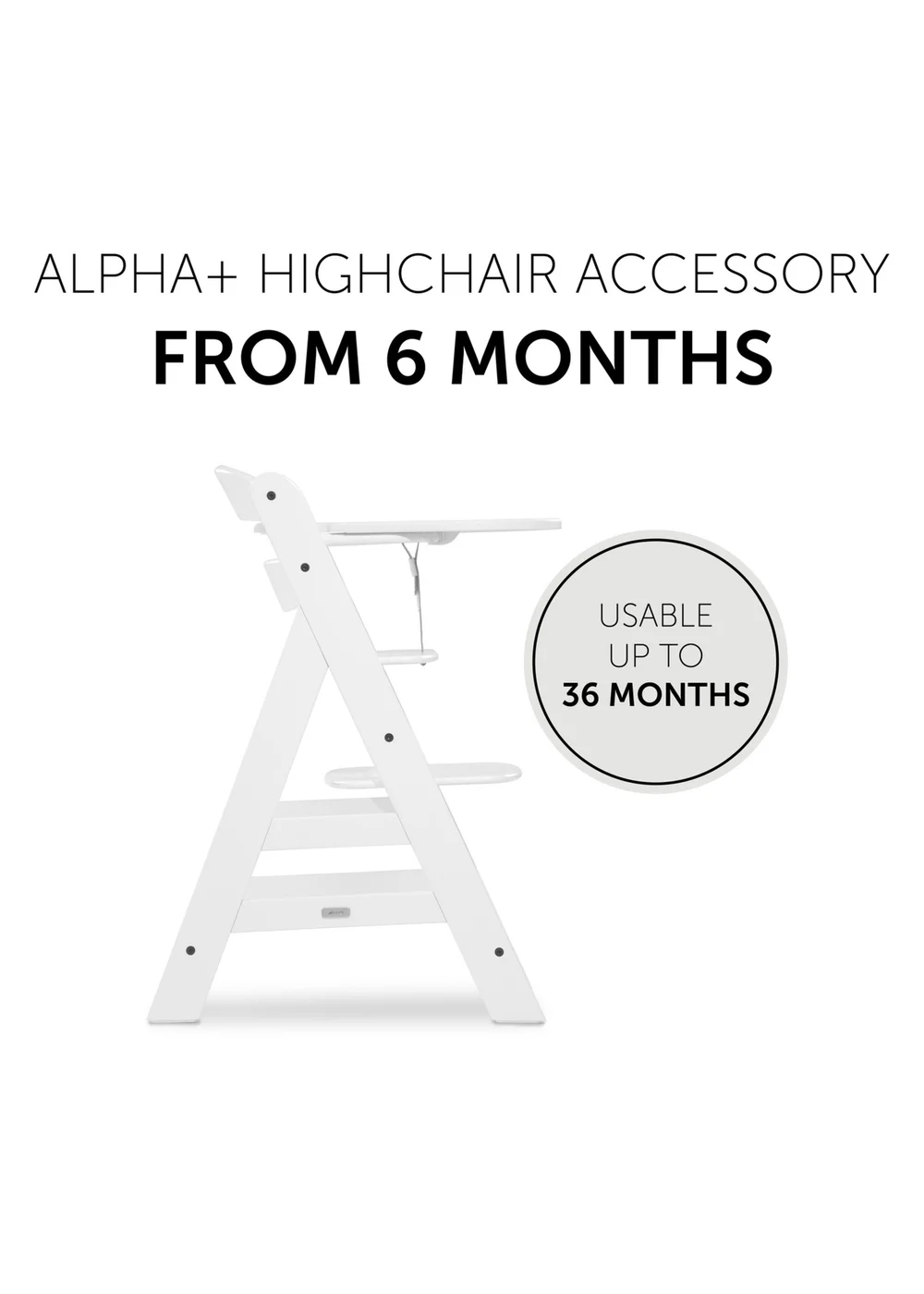 Hauck White Alpha Click Tray - No Size Image 5
