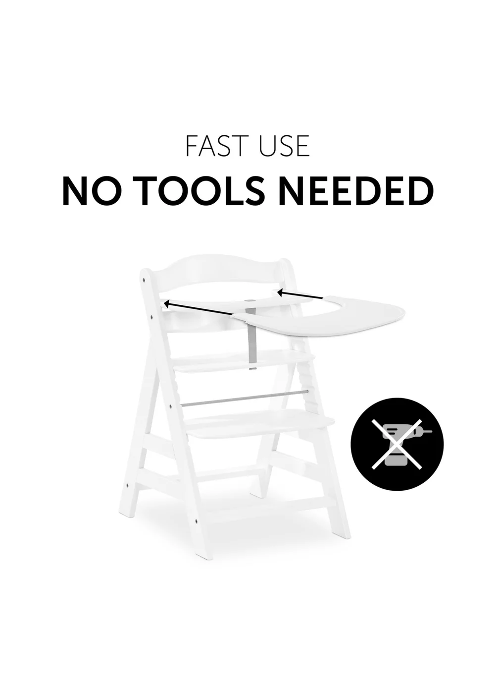 Hauck White Alpha Click Tray - No Size Image 4