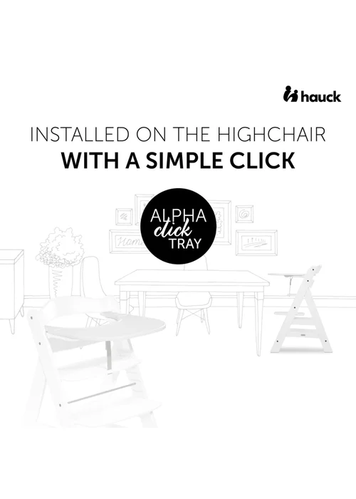 Hauck White Alpha Click Tray - No Size Image 2