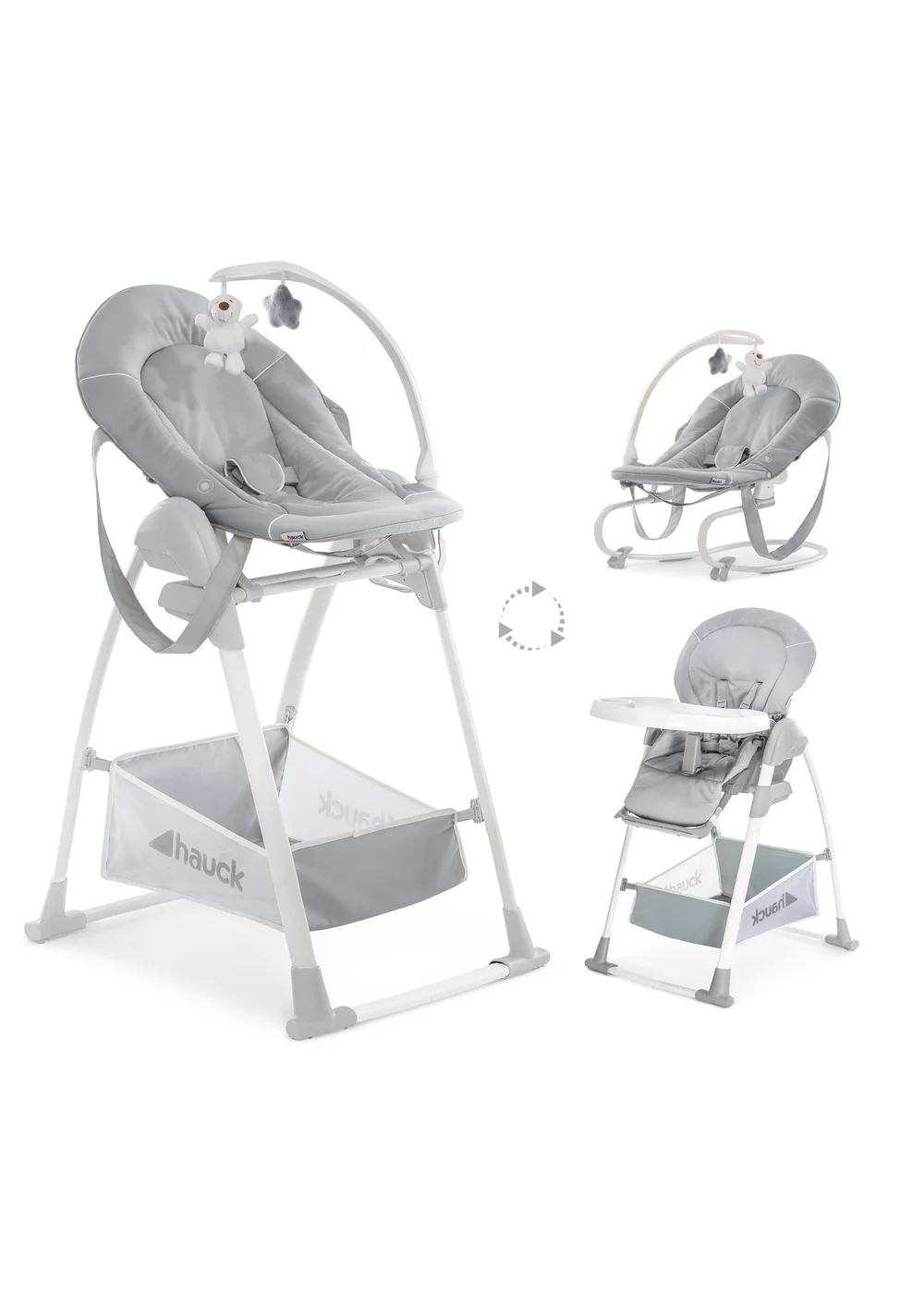 Hauck Stretch Grey Sit N Relax 3in1 Highchair - No Size Image 1