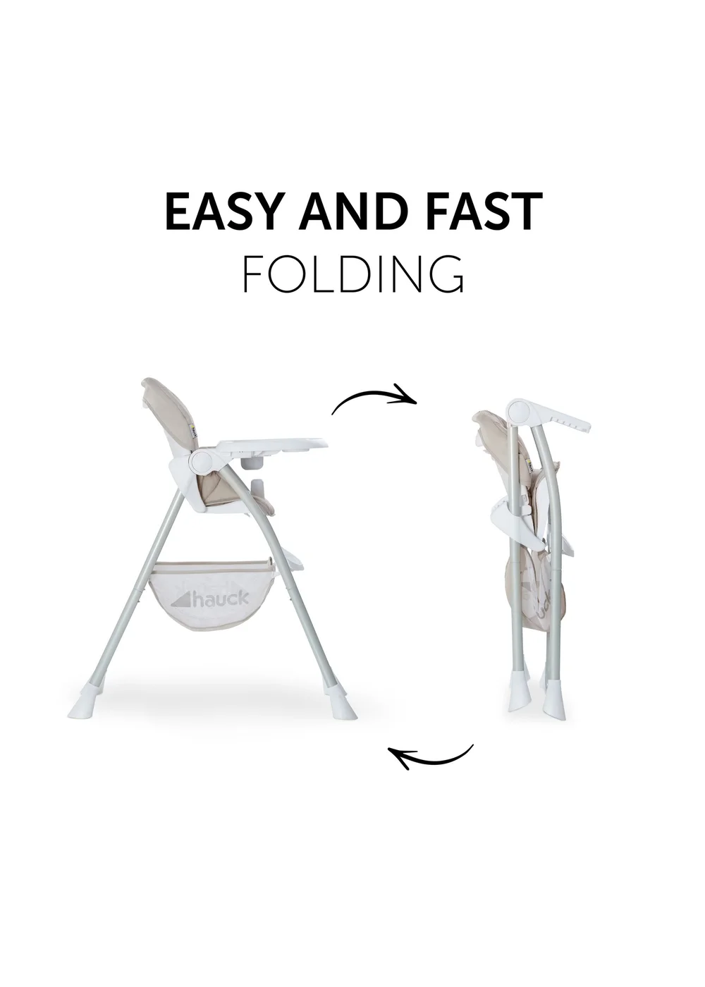 Hauck Beige Sit N Fold Highchair - No Size Image 3