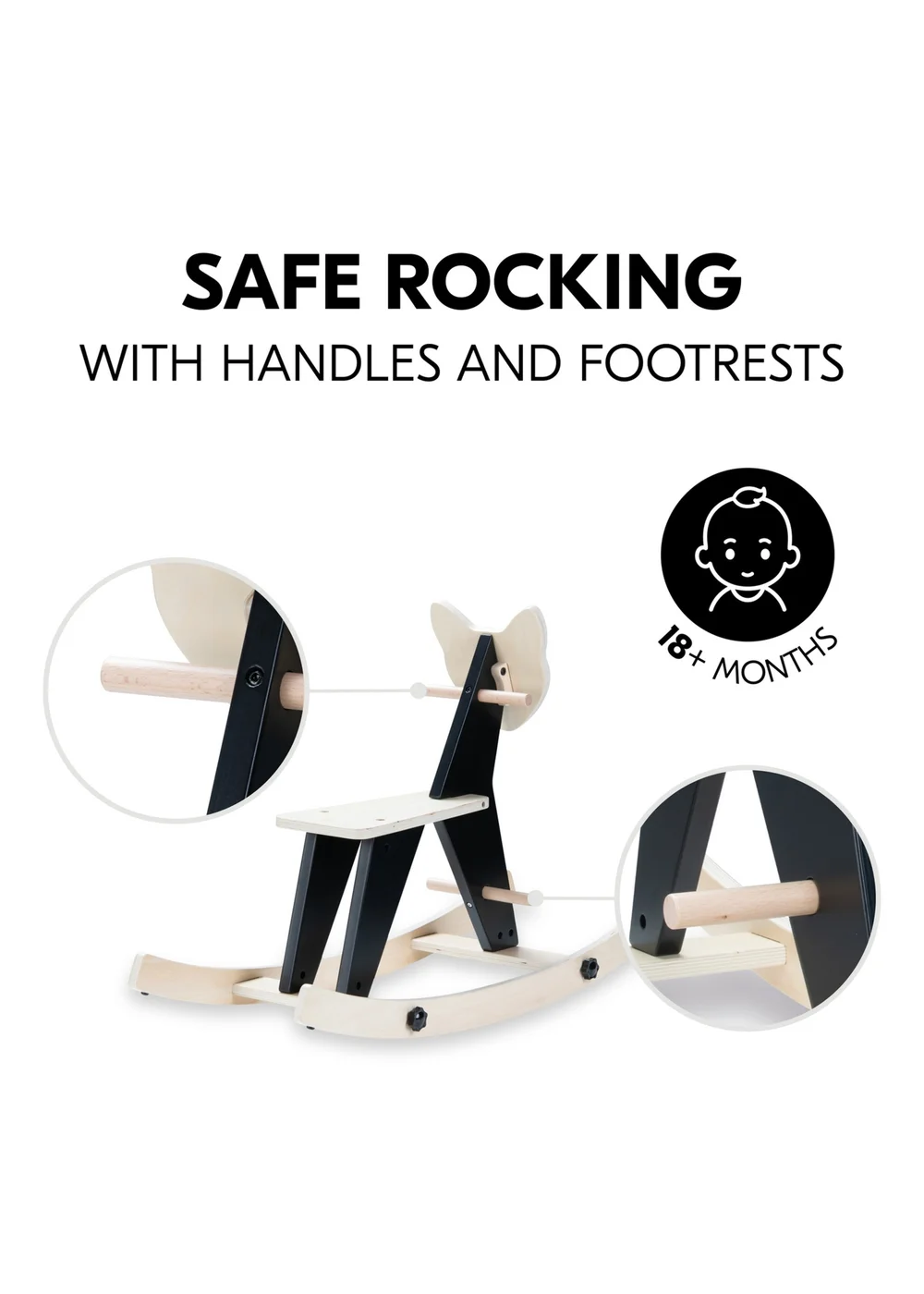 Hauck Zebra Rock N Swing Wooden Rocker - No Size Image 4