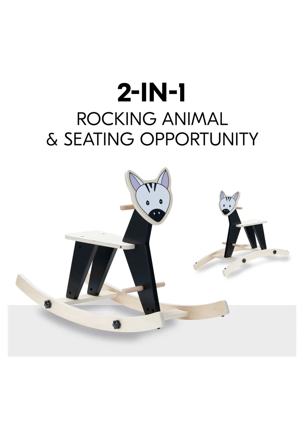 Hauck Zebra Rock N Swing Wooden Rocker - No Size Image 3