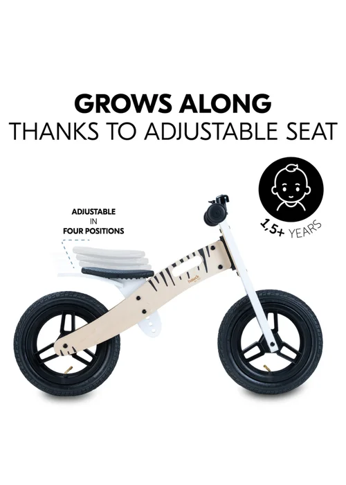 Hauck Zebra Wooden Balance N Ride Balance Bike - No Size Image 4