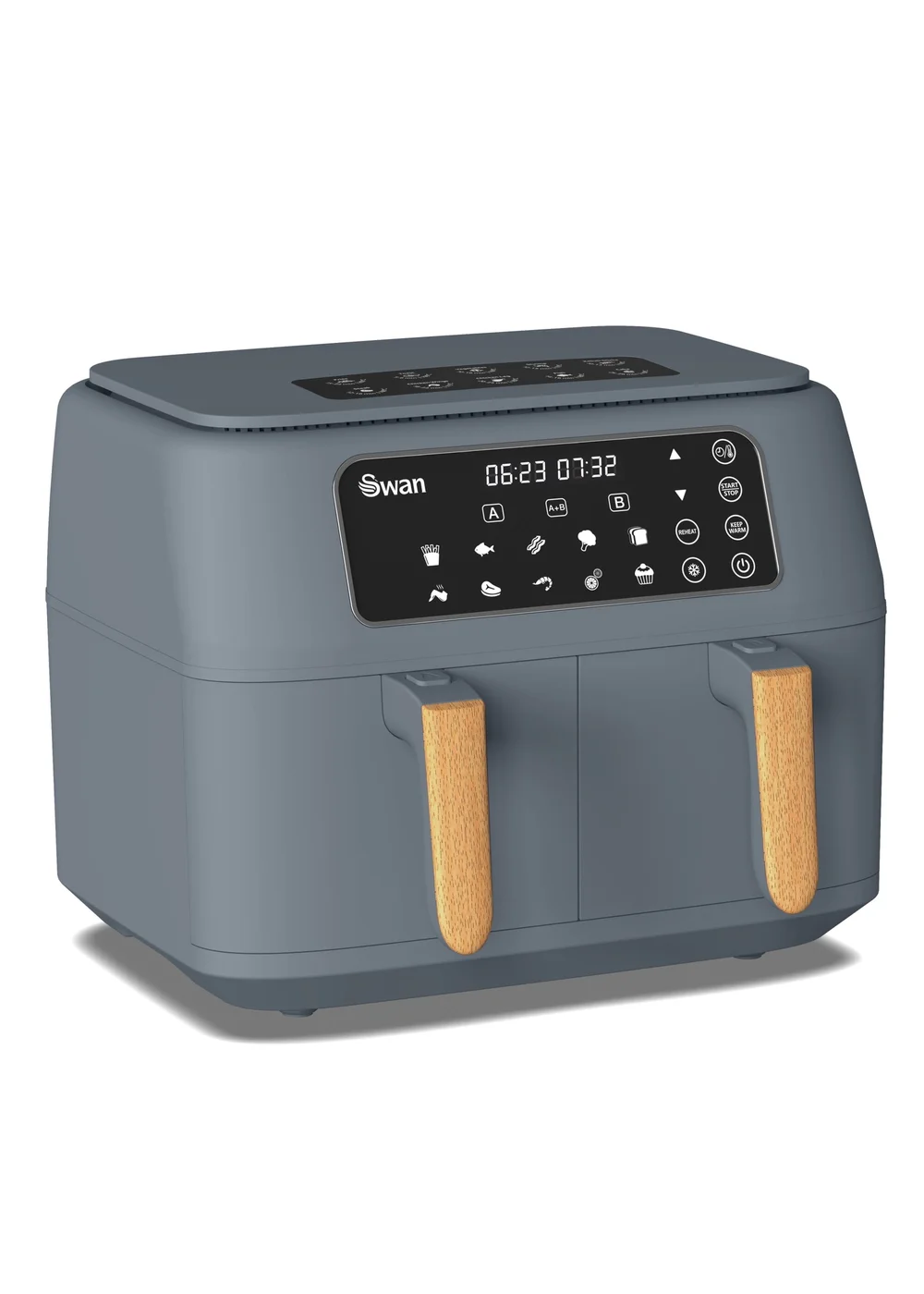 Swan Duo Nordic Grey 13 in 1 Air Fryer (8 Liters) - One Size Image 1