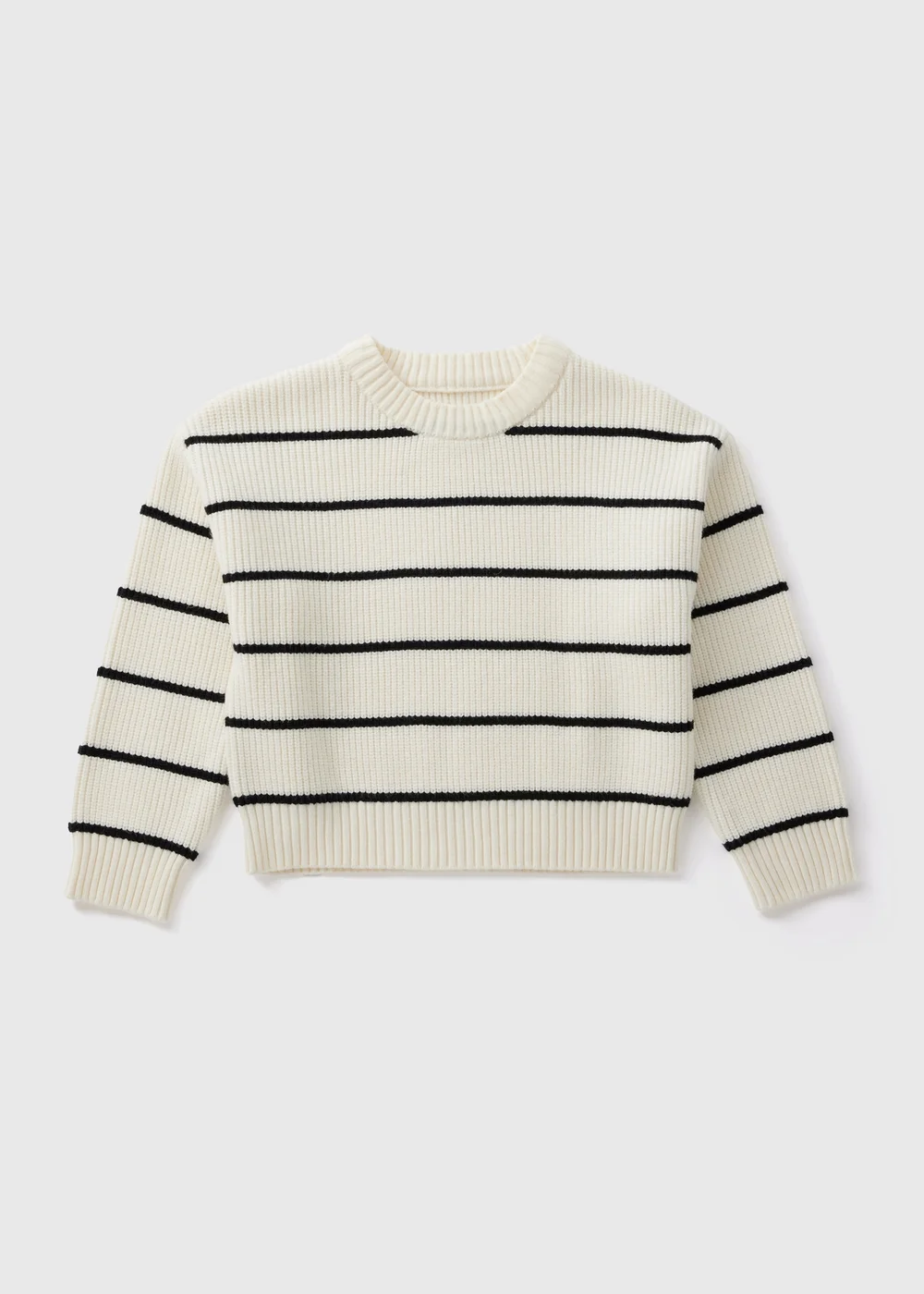 Girls Cream Stripe Jumper (7-15yrs) - 7 Yrs Image 1
