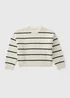 Girls Cream Stripe Jumper (7-15yrs) - 7 Yrs Image 1