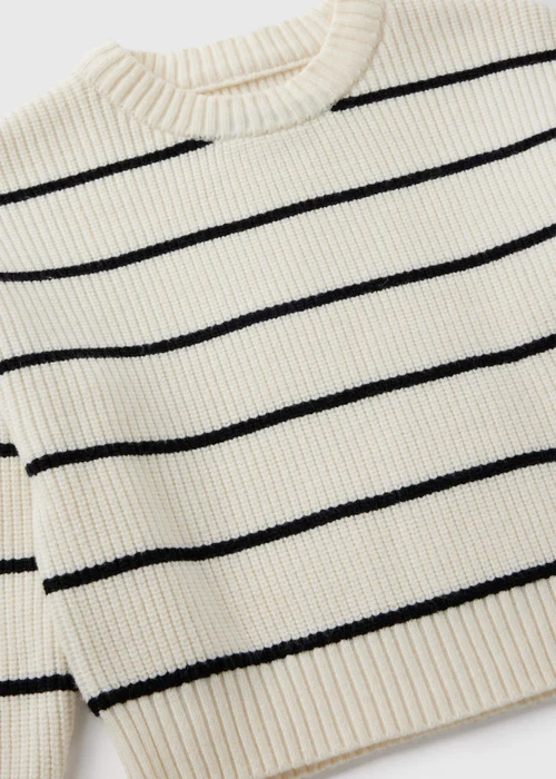 Girls Cream Stripe Jumper (7-15yrs) - 7 Yrs Image 2
