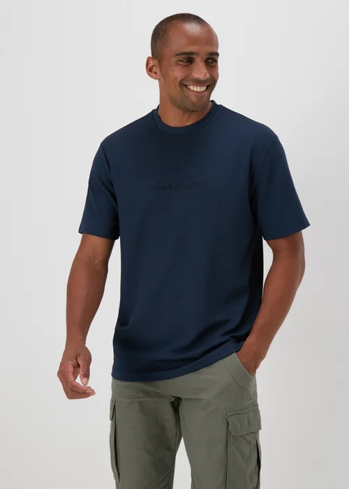 Navy Embroidered T-Shirt - S Image 1