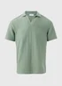 Sage Jacquard V-Neck Polo Top - S Image 5