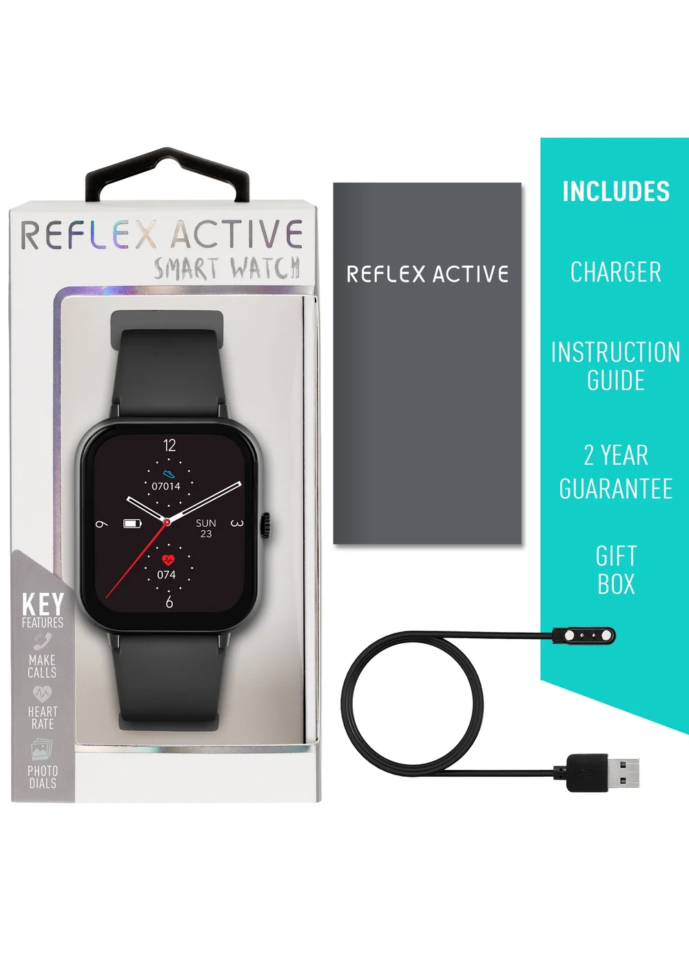 Reflex Active Black Series 23 Smart Calling Watch - One Size Image 5