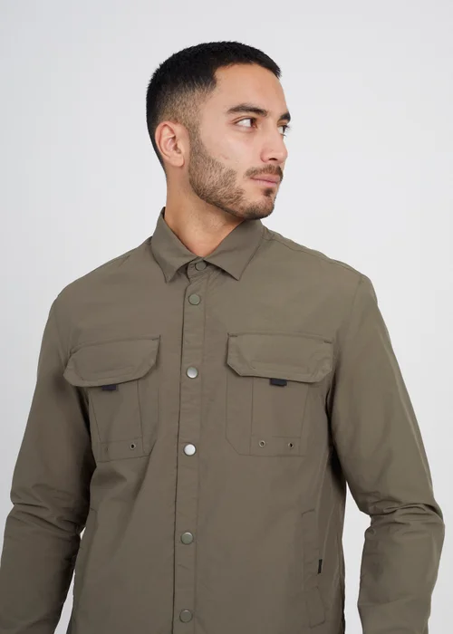 Brave Soul Khaki Lightweight Shacket - S Image 4
