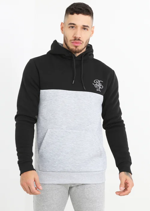 Brave Soul Black Colour Block Overhead Hoodie - S Image 1