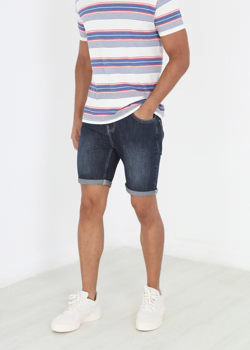 Brave Soul Dark Blue Denim Shorts - S Image 1