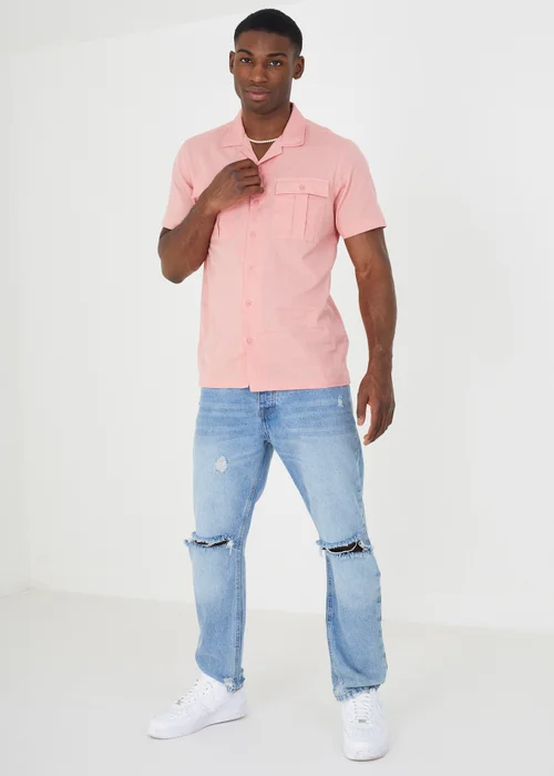 Brave Soul Pink Short Sleeve Shirt - XL Image 3