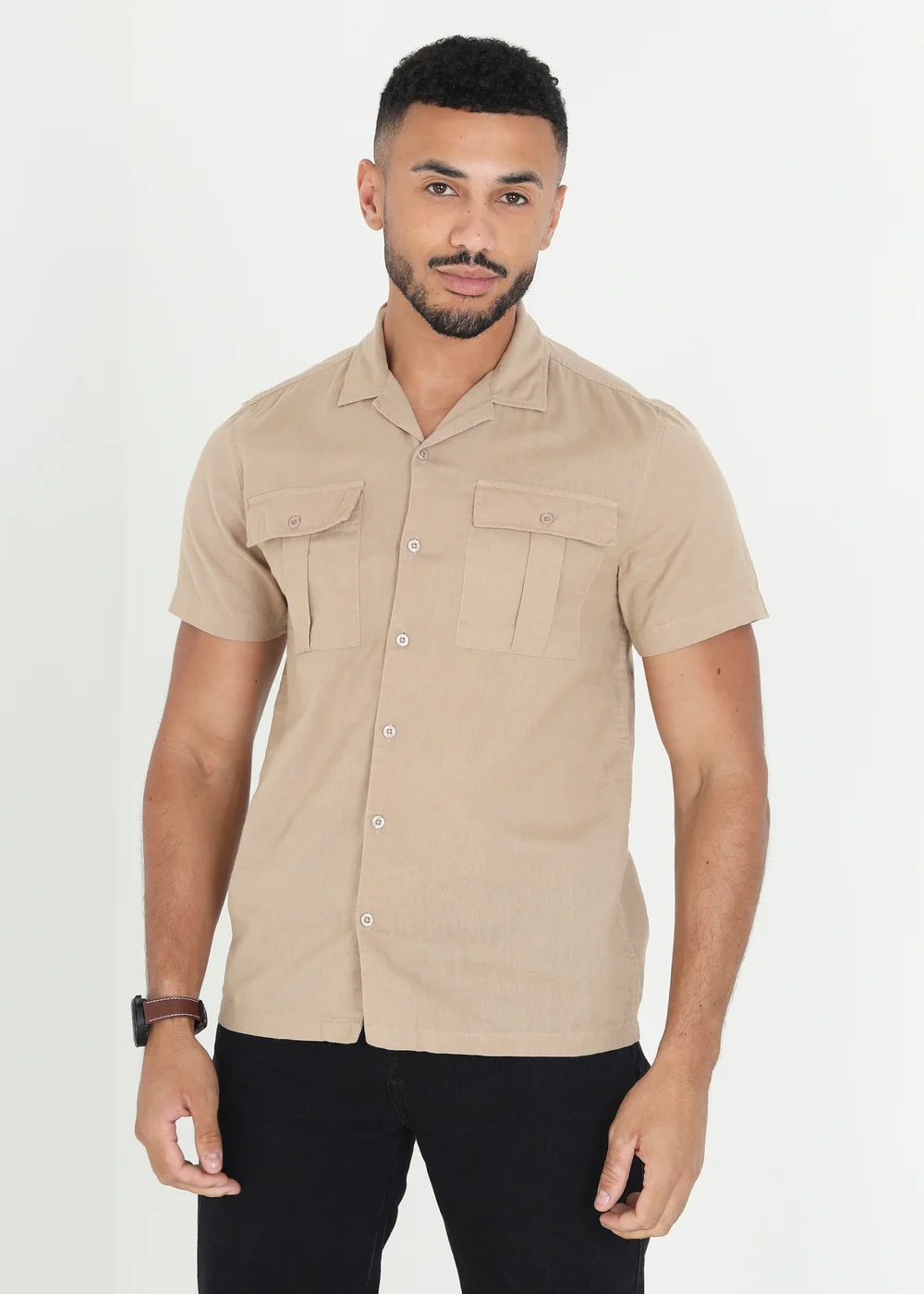 Brave Soul Stone Short Sleeve Shirt - S Image 1