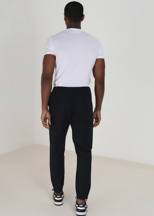 Brave Soul Navy Cotton Linen Blend Cargo Trousers - 34/L32 Image 2