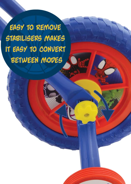 Spiderman Switch It Multi Character 2 in 1 Training Bike - One Size Image 4