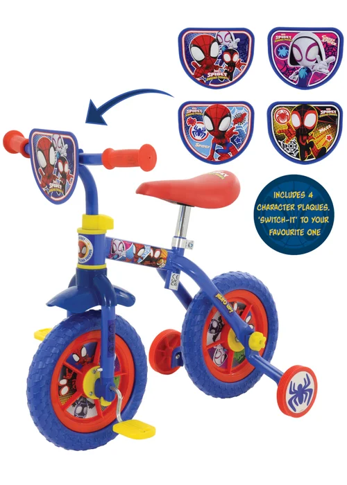 Spiderman Switch It Multi Character 2 in 1 Training Bike - One Size Image 5
