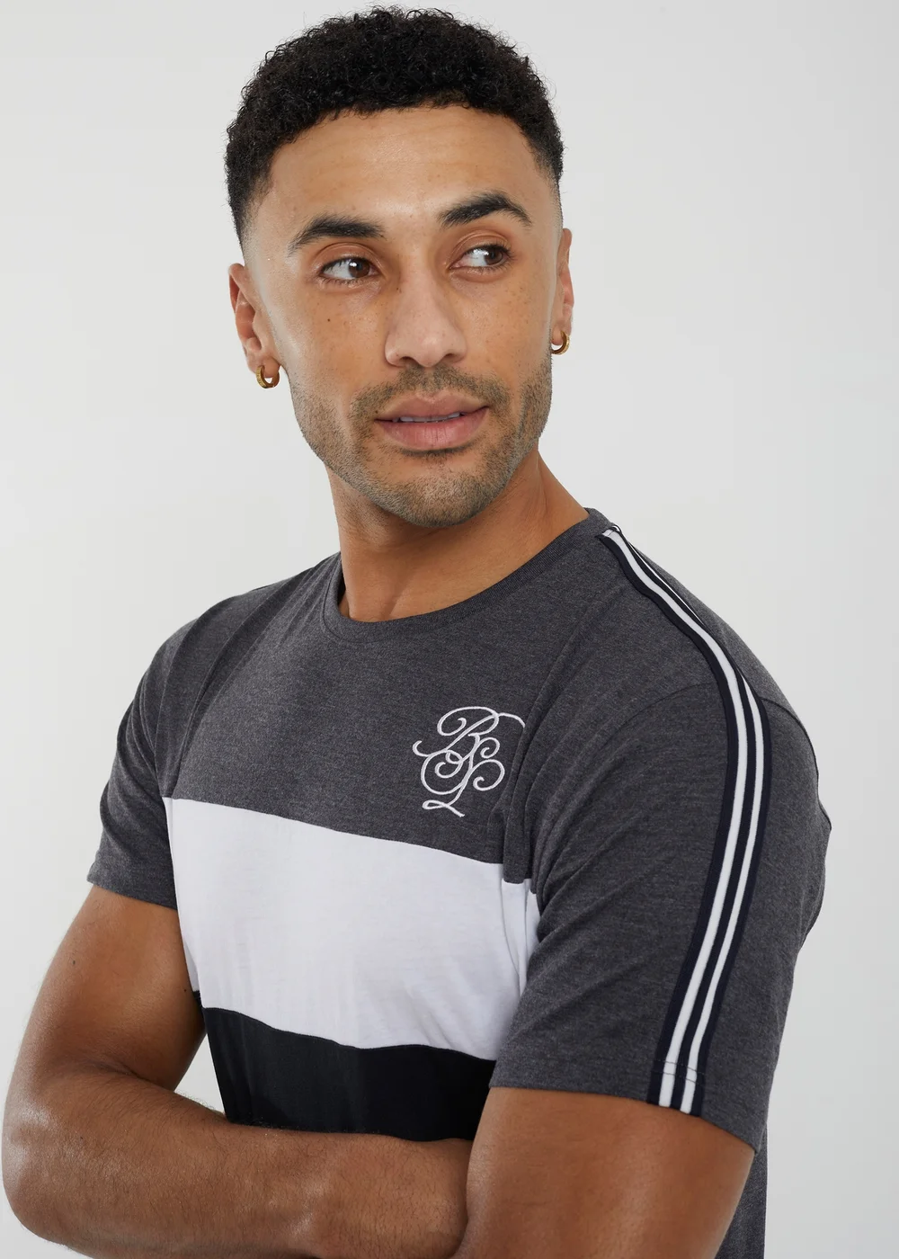 Brave Soul Charcoal T-Shirt and Shorts Set - Medium Image 4