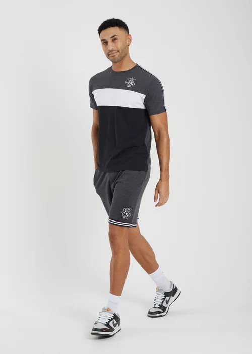 Brave Soul Charcoal T-Shirt and Shorts Set - Medium Image 3