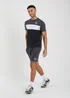 Brave Soul Charcoal T-Shirt and Shorts Set - Medium Image 3