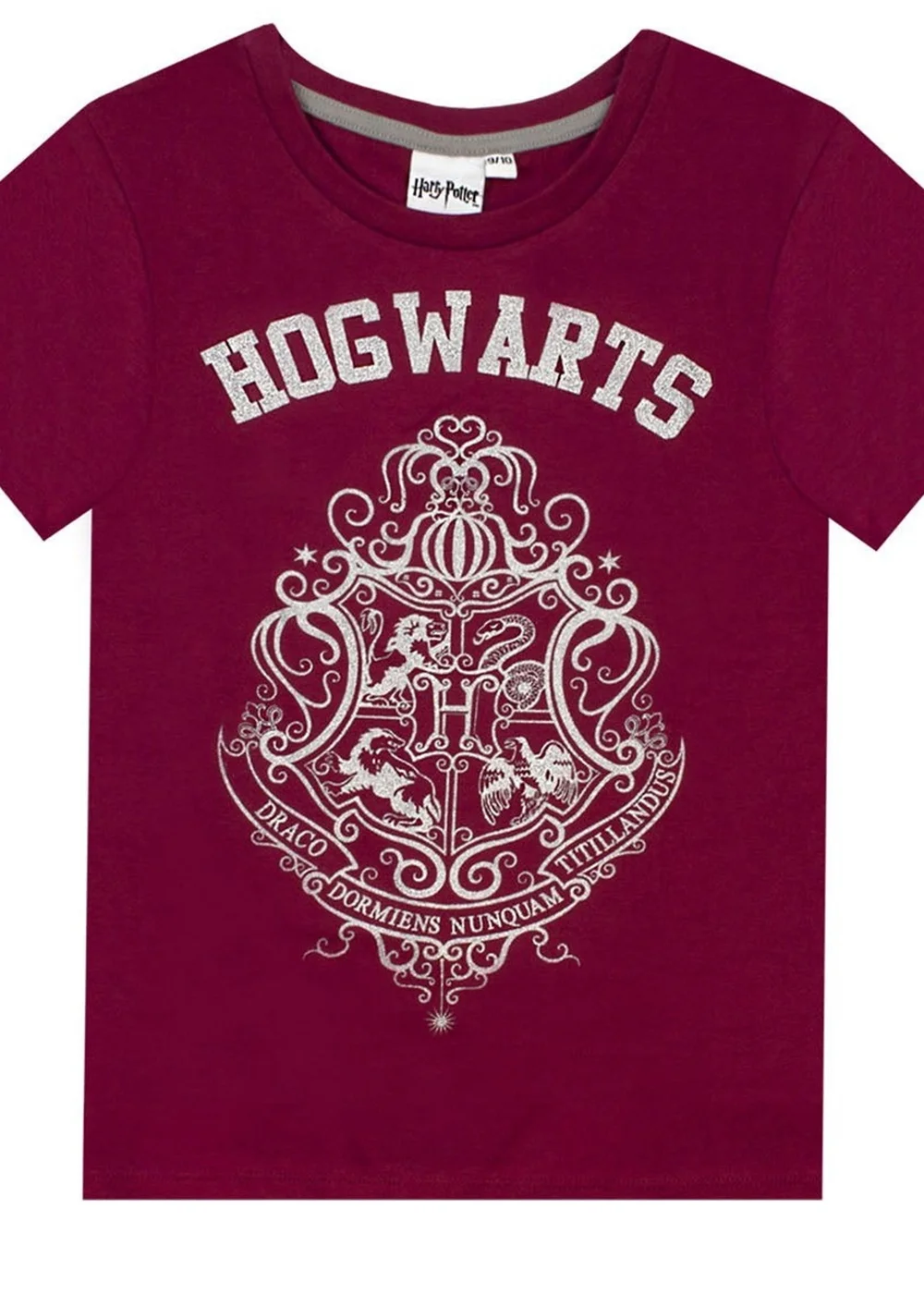 Harry Potter Kids Burgundy Glitter Short Pyjama Set (9-10yrs) - Age 5-6 Years Image 5