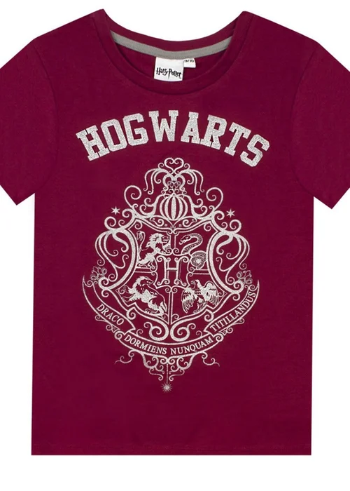 Harry Potter Kids Burgundy Glitter Short Pyjama Set (9-10yrs) - Age 5-6 Years Image 5