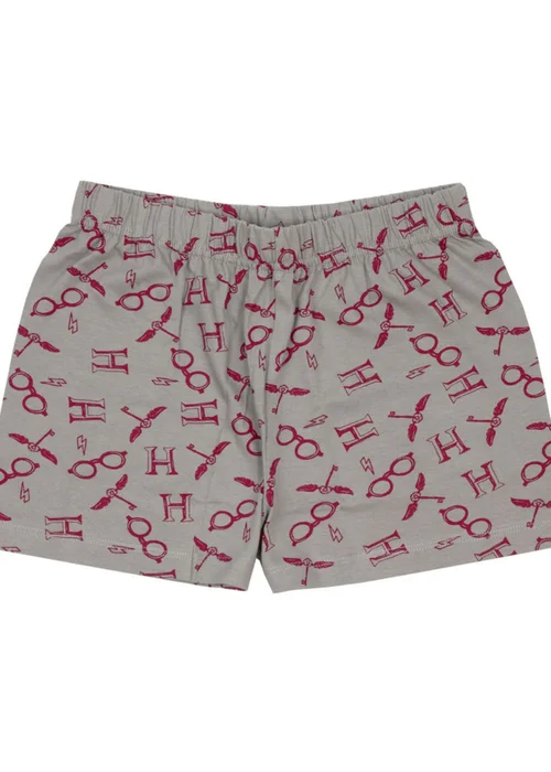 Harry Potter Kids Burgundy Glitter Short Pyjama Set (9-10yrs) - Age 5-6 Years Image 3