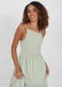 Brave Soul Soft Green Tiered Maxi Dress - XS Image 3
