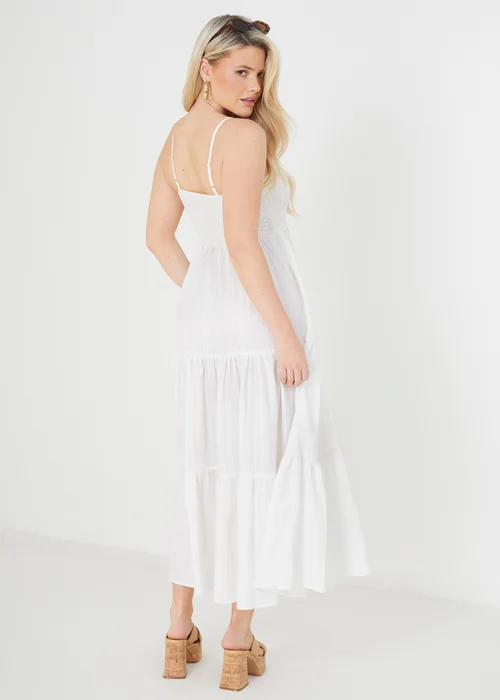 Brave Soul White Tiered Maxi Dress - XS Image 2