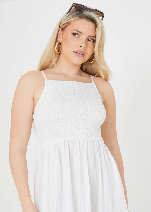 Brave Soul White Tiered Maxi Dress - XS Image 3