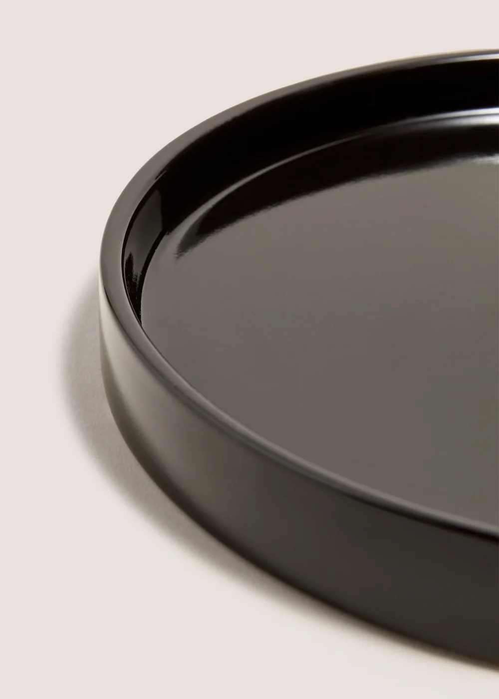 Black Round Candle Plate Image 2