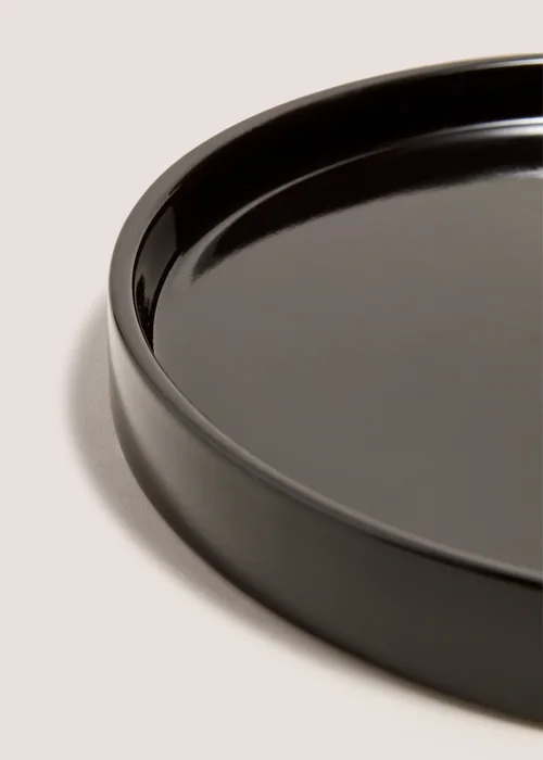Black Round Candle Plate Image 2