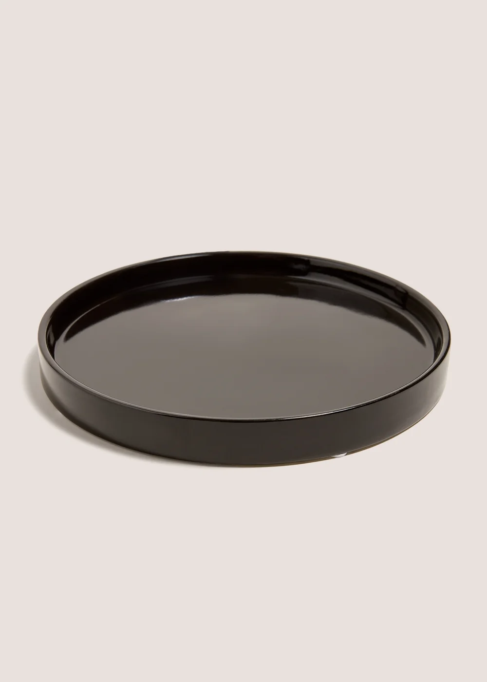 Black Round Candle Plate Image 1