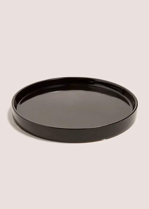 Black Round Candle Plate Image 1