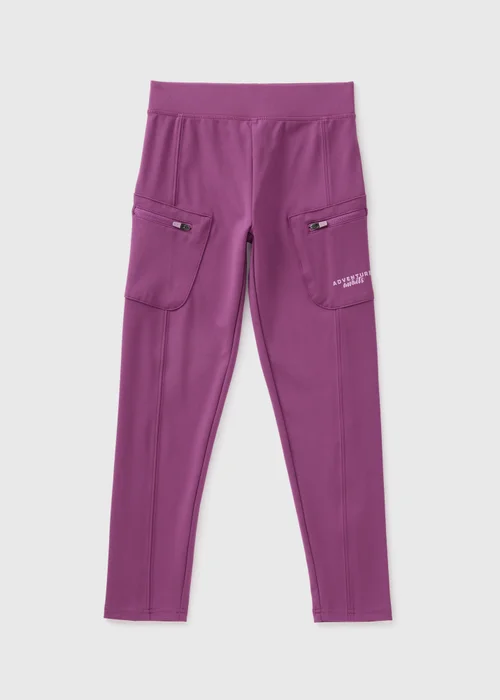 Girls Purple Evergreen Leggings (7-15yrs) - 8 Yrs Image 1