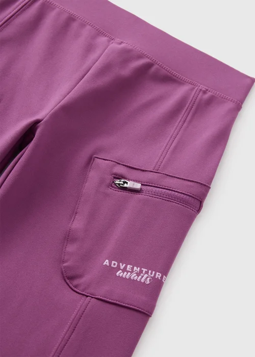 Girls Purple Evergreen Leggings (7-15yrs) - 8 Yrs Image 2