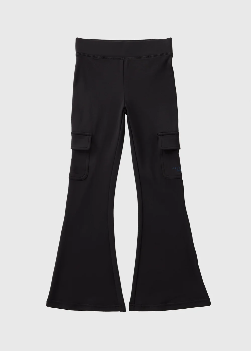 Girls Black Cargo Flare Trousers (7-15yrs) - 8 Yrs Image 1