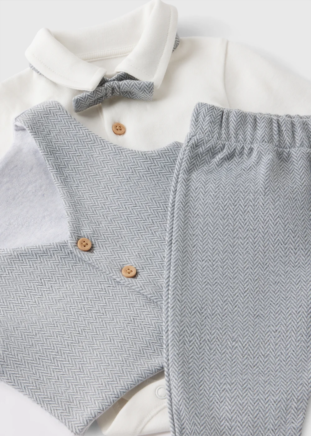 Boys Herringbone Smart Top & Trousers Set (Newborn-23mths) - Age 0 - 3 Months Image 2