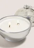 Wondrous Silver Snowflake Bauble Candle (11cm x 11cm x 12cm) Image 2