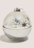 Wondrous Silver Snowflake Bauble Candle (11cm x 11cm x 12cm) Image 1